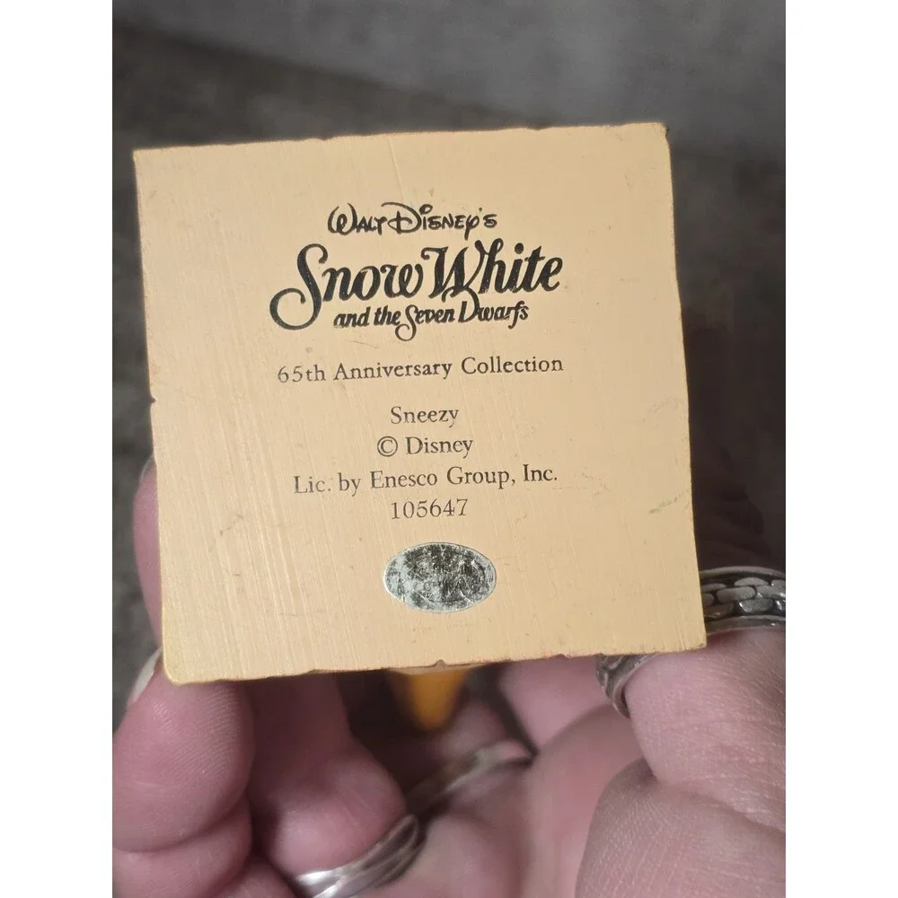 Walt Disney's SNOW WHITE - Sneezy Dwarf Figurine - 65th Anniversary Collection